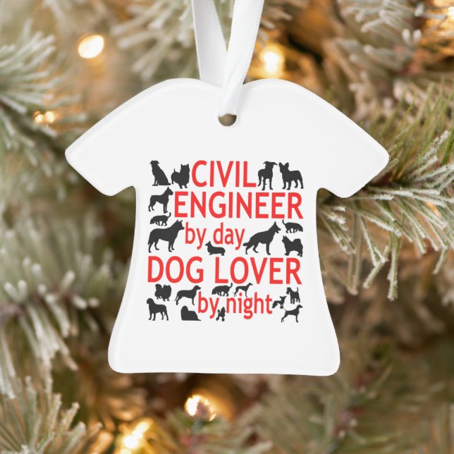 Adorno Ingeniero Civil Perro Lover (Árbol)