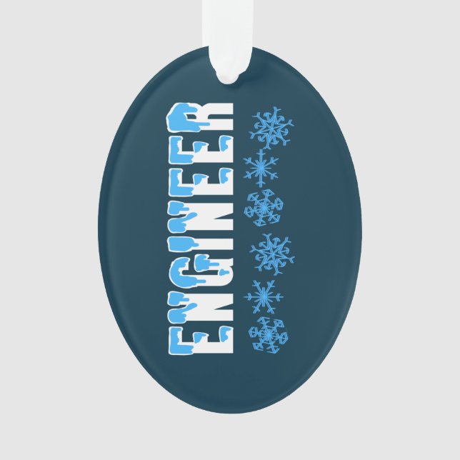 Adorno Ingeniero Copo de Nieve (Anverso)