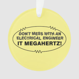 Adorno Ingeniero Eléctrico Megahertz Oval