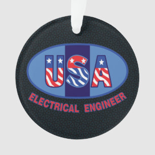 Adorno Ingeniero eléctrico patriótico