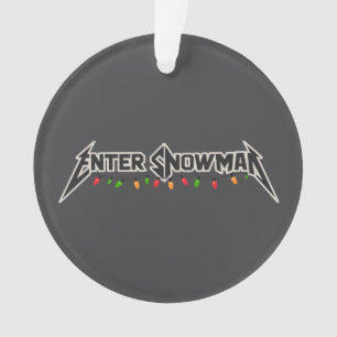 Adorno Ingrese Muñeco de Nieve Rocker de Navidad Invierno