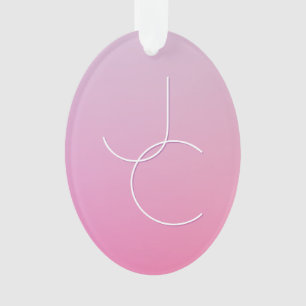 Adorno Iniciales de superposición de 2 modernas   Ombre R