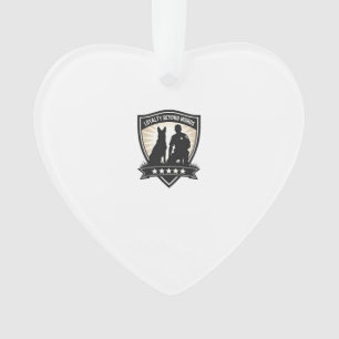 Adorno Insignia de policía K9 vintage lealtad más allá de