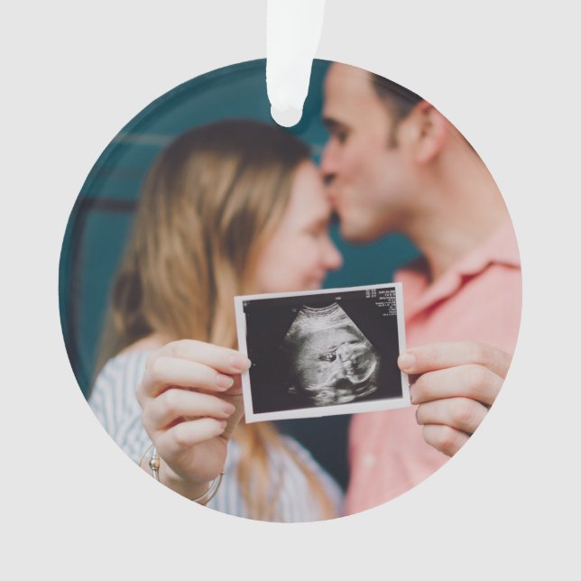 Adorno Invitación de embarazo Navidades personalizados (Anverso)