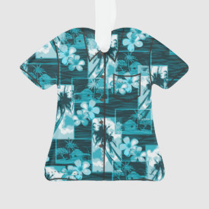 Adorno Isla Niihau Camisa Aloha Plumeria Hawaiana