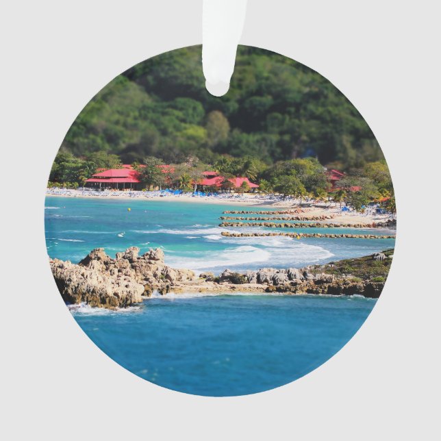 Adorno Isla Tranquila Paraíso Labadee Haití (Anverso)