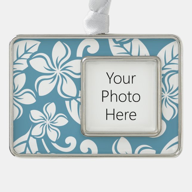 ADORNO ISLANDIA PLUMERIA (AZUL ESLADO) (Anverso)