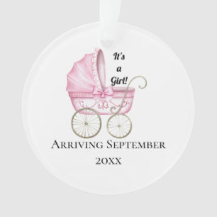Adorno It's a Girl! Invitación de embarazo precoz