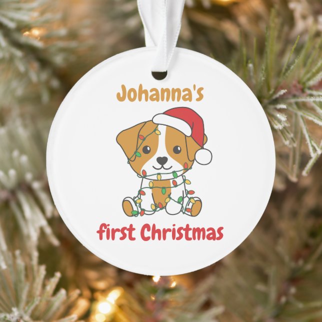 Adorno Jack Russell Navidades Babys primera Navidad (Árbol)