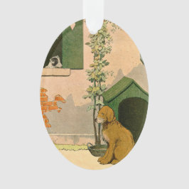 Adorno Jack Russell Terrier y día de fiesta del golden