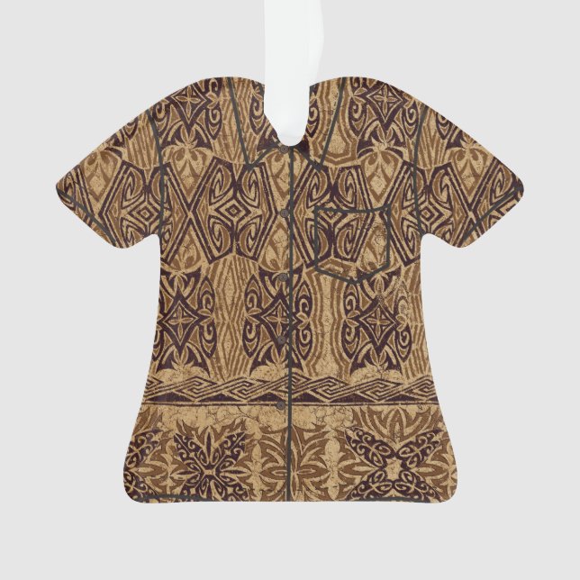 Adorno Jaena Beach Primitive hawaiano Tapa Aloha Shirt (Anverso)
