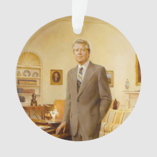 Adorno James Earl Carter pintó retrato del presidente de 