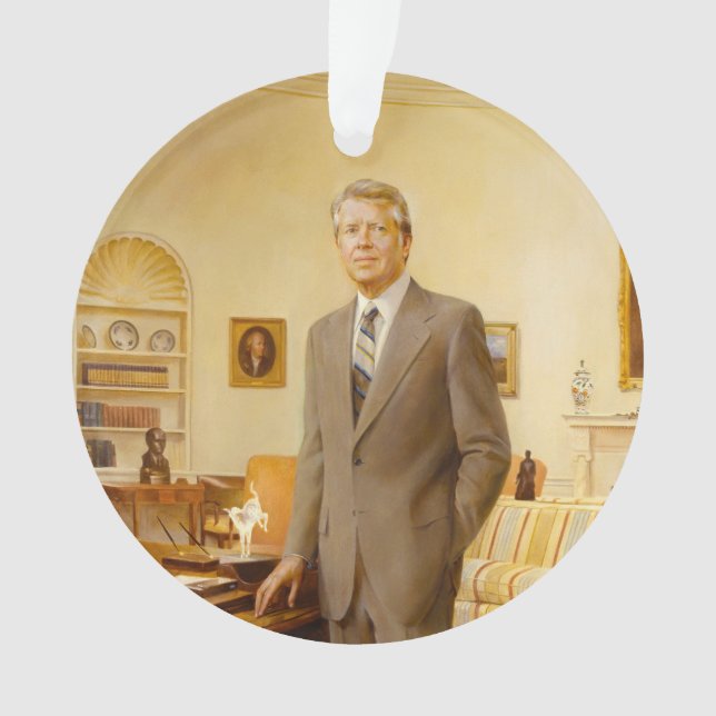 Adorno James Earl Carter pintó retrato del presidente de  (Anverso)