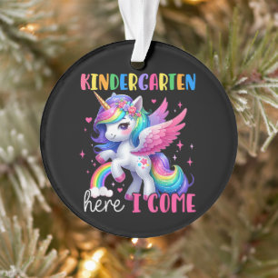 Adorno Jardín de Infancia Aquí Voy Unicornio Vuelta al Co