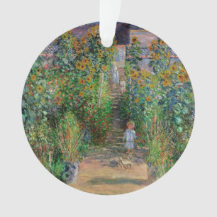 Adorno Jardín Monet Vetheuil Impresionismo Pintura de flo