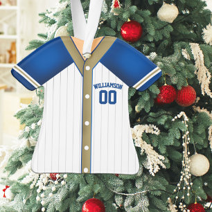 Adorno Jersey de béisbol azul y dorado