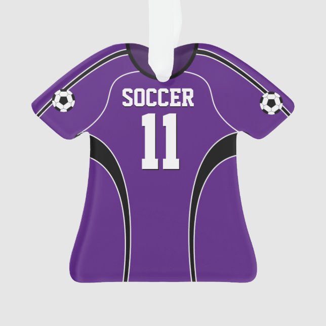 Adorno Jersey de fútbol púrpura (Anverso)