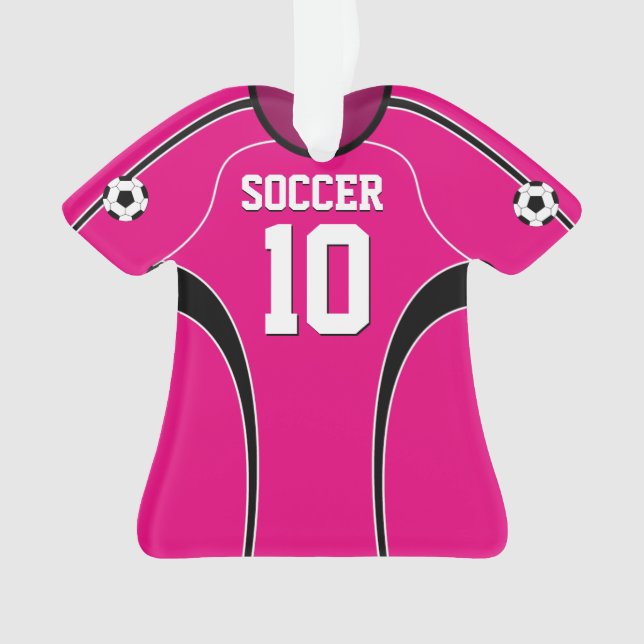 Adorno Jersey de fútbol rosado (Anverso)