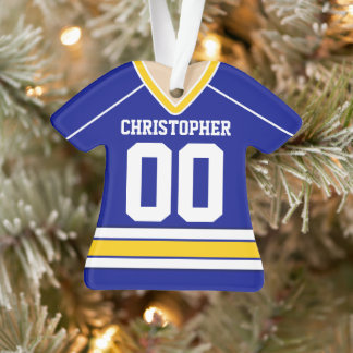 Adorno Jersey de hockey sobre Personalizado azul/blanco/a