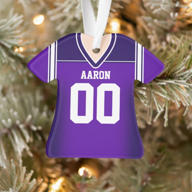 Adorno Jersey morado/blanco (Árbol)