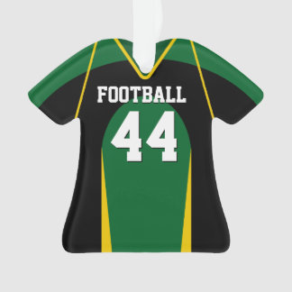 Adorno Jersey verde, amarillo y negro del fútbol