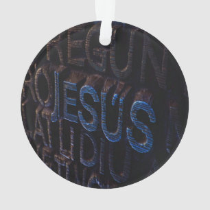 Adorno Jesús en Piedra Azul Dios Cristiano Amor