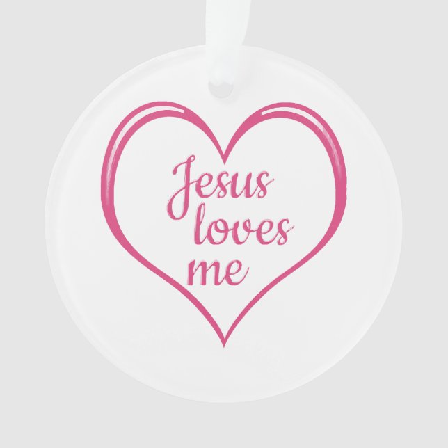 Adorno JESÚS ME AMA en corazón (Anverso)