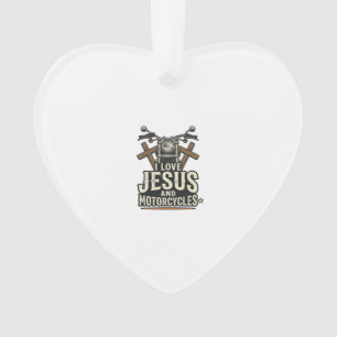 Adorno Jesús y motocicletas diseño de ciclista cristiano 