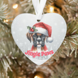 Adorno Jingle Paws y Boxer Dog Joy