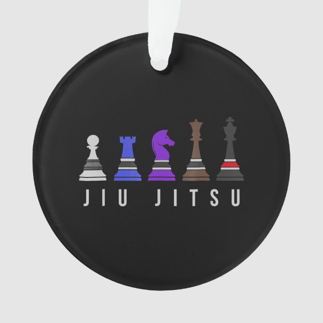 Adorno jiu jitsu    entrenando ajedrez, regalo bjj con te (Anverso)