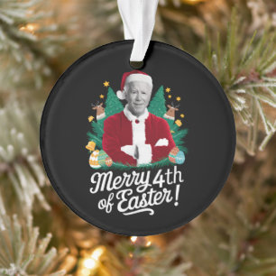 Adorno Joe Biden Navidad Santa Feliz 4 De Pascua Navidad