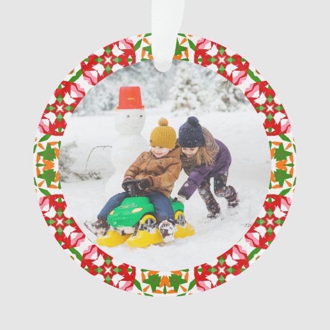 Adorno Jolly Festive Red Navidades Fotografía (Anverso)