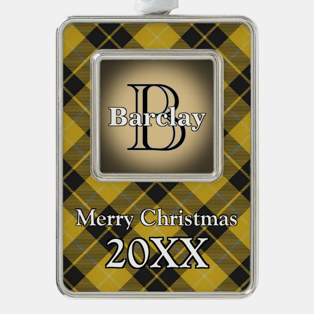 Adorno Jolly Holidays Clan Barclay Tartan (Anverso)