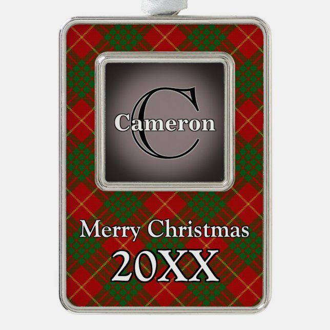 Adorno Jolly Holidays Clan Cameron Tartan (Anverso)