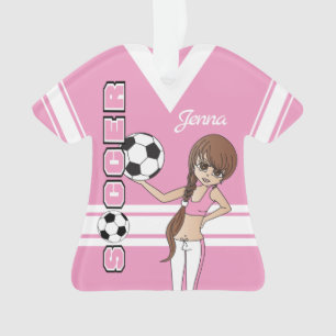 Adorno Joven ⚽ fútbol Chica   Rosa