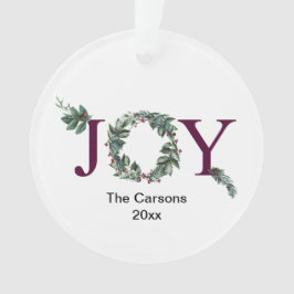 Adorno Joy for the holidays ornament frosted