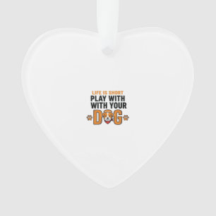Adorno Juega Con Tu Perro Diseño De Grabado Divertido Vin