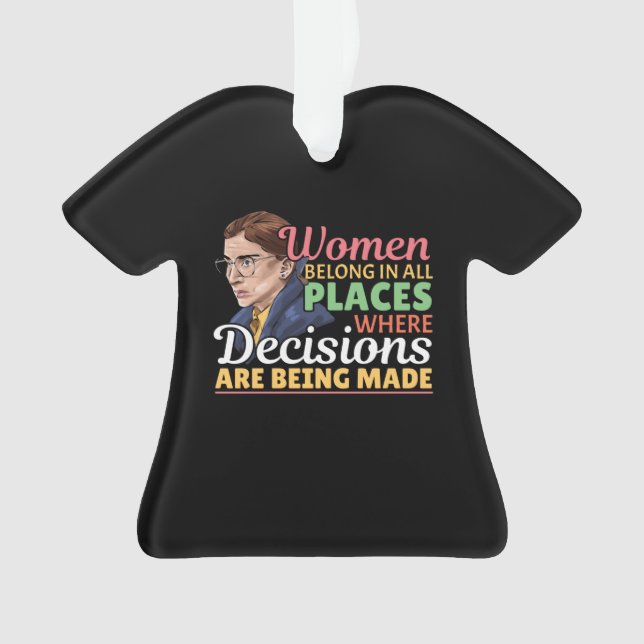 Adorno Juez de abogada feminista de Ruth Bader Ginsburg (Anverso)