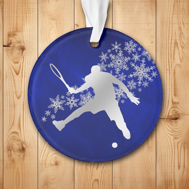 Adorno Jugador de tenis masculino de Plata Azul (Subido por el creador)