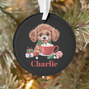 Adorno Juguete De Poodle De Juguete Nombre Personalizado