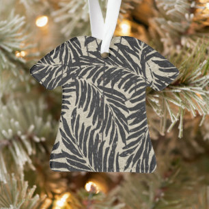 Adorno Kahanu Palms Camisa Aloha Faux Linen Hawaiian