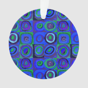 Adorno Kandinsky Farbstudie Blue Quadrate Square Circle