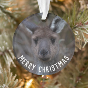 Adorno Kangaroo Face Australia Feliz Navidad