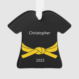Adorno Karate personalizado del cinturón amarillo