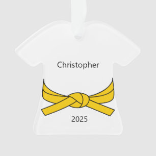 Adorno Karate personalizado del cinturón amarillo