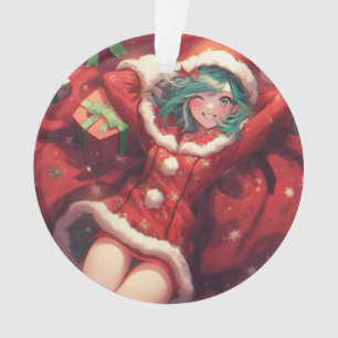 Adorno Kawaii Christmas presenta regalos de Santa Anime C