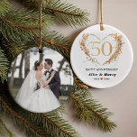 Adorno Keepsake 50° aniversario 💞 Boda de oro<br><div class="desc">Ornamento del 50° aniversario 💞 Boda de oro</div>