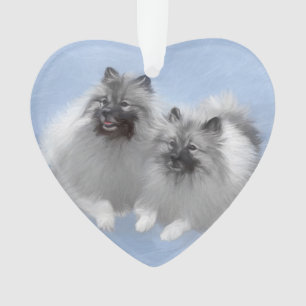 Adorno Keeshond Pair de Kees pintura animal original