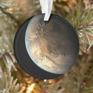 Adorno Kepler-186f Orbitando Una Estrella Distante.