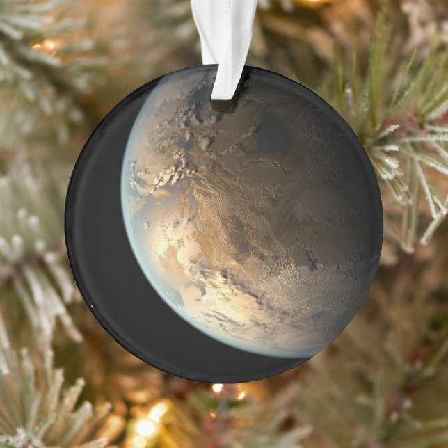 Adorno Kepler-186f Orbitando Una Estrella Distante. (Árbol)
